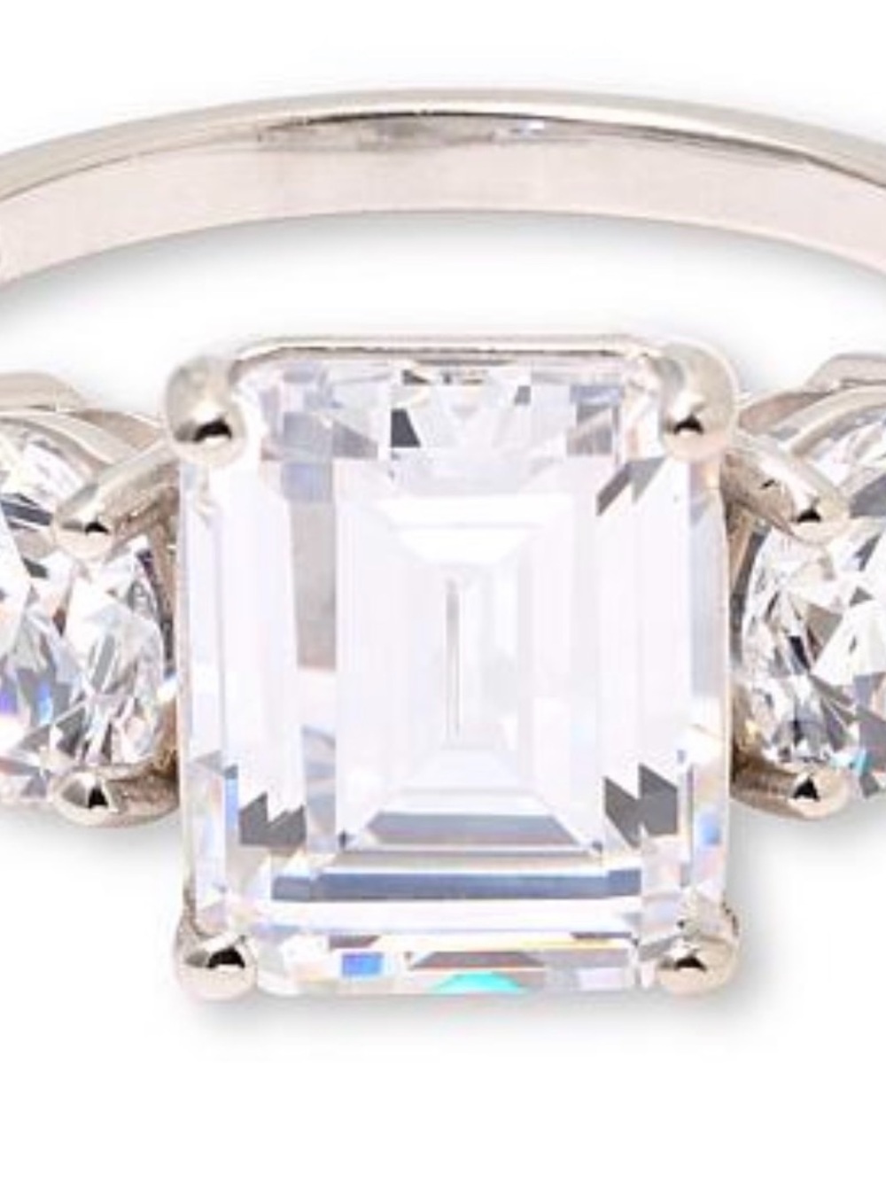 NWT-Classic Emerald 3-Stone Ring